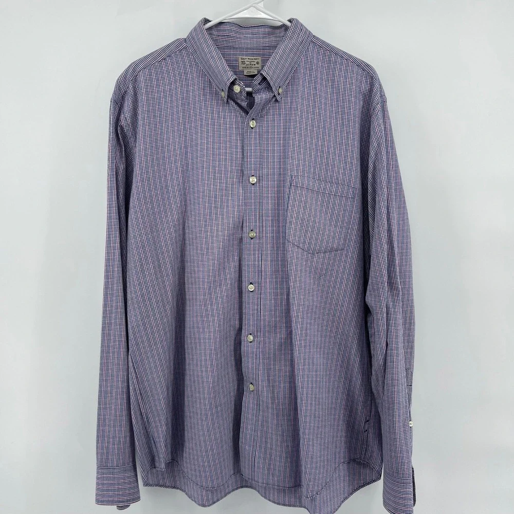 J.Crew Button Down‎ Shirt Plaid Check Long Sleeve Cotton XL
